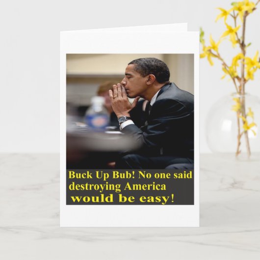 Bubを強く反対して下さい! カード (黄色い花)