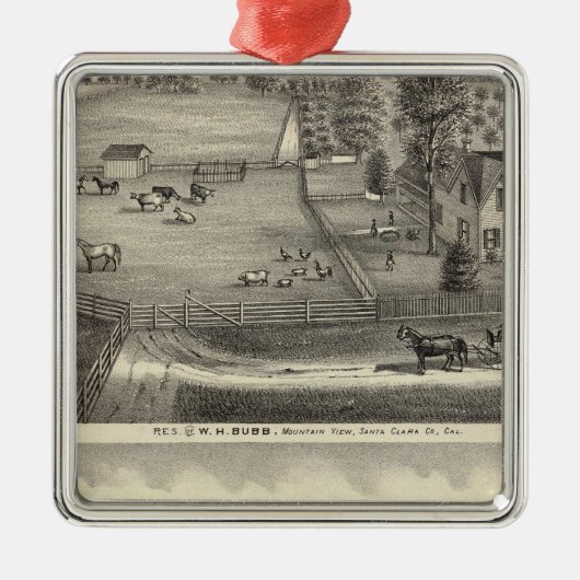 Bubbの住宅 メタルオーナメント (正面)