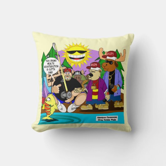 BUBBAのトゥーネ枕/オバマの解説 クッション (正面)