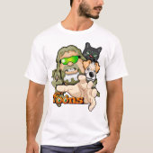 Bubba、Frodo、Nate、Simba the Cat T-Shirt Tシャツ (正面)