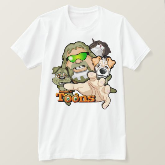 Bubba、Frodo、Nate、Simba the Cat T-Shirt Tシャツ (デザイン正面)