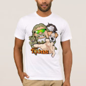 Bubba、Frodo、Nate、Simba the Cat T-Shirt Tシャツ (正面)