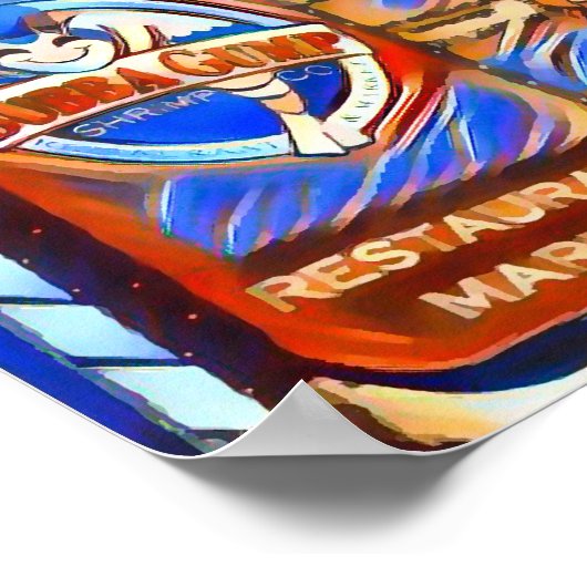 Bubba Gumpエビ会社の看板 ポスター (角)