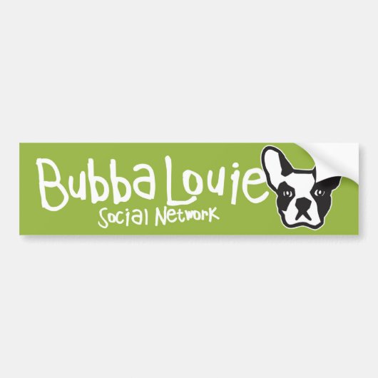 Bubba Louieの社会的なネットワークのバンパーステッカー バンパーステッカー (正面)