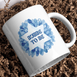 "Bubbeになる"新しいおもしろいユダヤのおばあちゃんの水色 コーヒーマグカップ