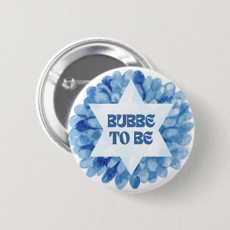 "Bubbeになる"新しいおもしろいユダヤのおばあちゃんの水色 缶バッジ