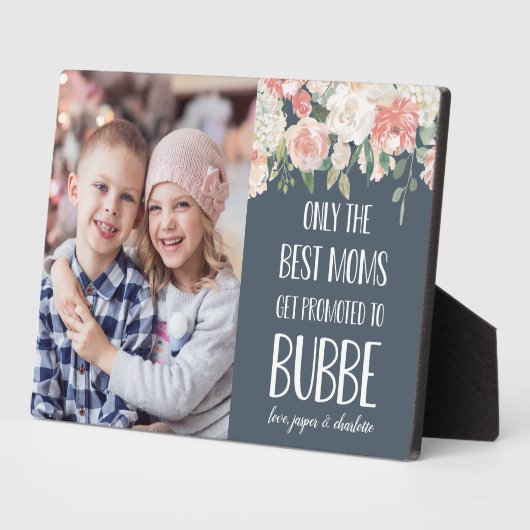 Bubbe祖母の母の日の写真 フォトプラーク (側面)