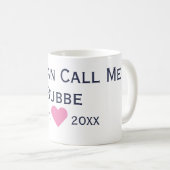 『Bubbe Navy & Pink Coffee Mug』と呼びます。 コーヒーマグカップ (正面右)