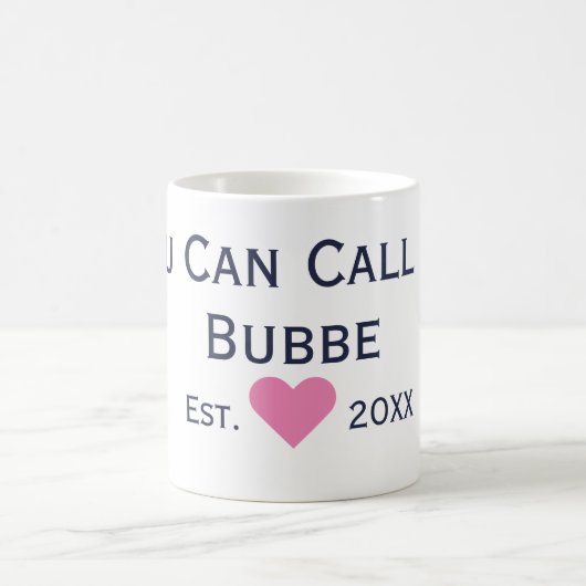 『Bubbe Navy & Pink Coffee Mug』と呼びます。 コーヒーマグカップ (中央)