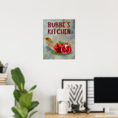 Bubbe's Kitchen Jewish Grandmother Art Print ポスター (ホームオフィス)