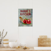 Bubbe's Kitchen Jewish Grandmother Art Print ポスター (キッチン)