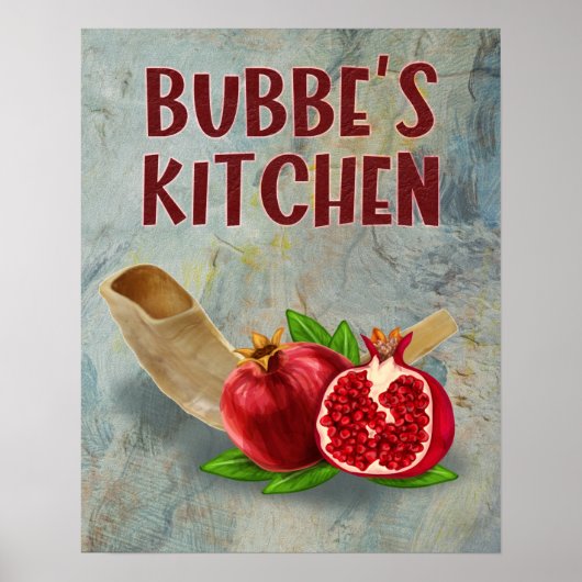 Bubbe's Kitchen Jewish Grandmother Art Print ポスター (正面)