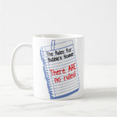 Bubbieの家の規則無し コーヒーマグカップ (左)