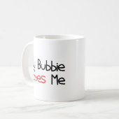 Bubbieは私を愛します コーヒーマグカップ (正面左)