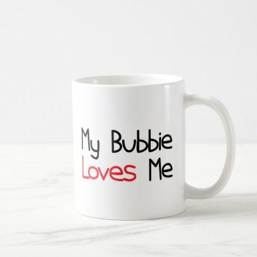 Bubbieは私を愛します コーヒーマグカップ (右)