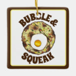 Bubble and Squeak Brunch UK British Food Cuisine セラミックオーナメント<br><div class="desc">グルメデザインは、キャベツとジャガイモで構成され、卵をトッピングしたクラシックのイギリス料理「バブルとキューク」のオリジナルマーカーイラストレーションを備えている。</div>