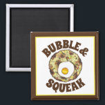 Bubble and Squeak Brunch UK British Food Cuisine マグネット<br><div class="desc">グルメデザインは、キャベツとジャガイモで構成され、卵をトッピングしたクラシックのイギリス料理「バブルとキューク」のオリジナルマーカーイラストレーションを備えている。</div>