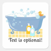 Bubble Bath Bath Tub スクエアシール (正面)