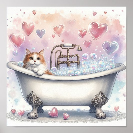 Bubble Bath Cat ポスター (正面)