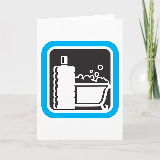 Bubble Bath Icon Relaxing Bathroom Spa カード