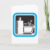 Bubble Bath Icon Relaxing Bathroom Spa カード (正面)