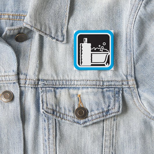 Bubble Bath Icon Relaxing Bathroom Spa 缶バッジ