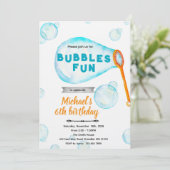 Bubble boy Birthday Invitation 招待状 (スタンド正面)