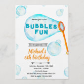 Bubble boy Birthday Invitation 招待状 (正面)