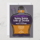 Bubble Bubble Cute Halloween Party Invitation 招待状 (正面)