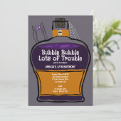 Bubble Bubble Cute Halloween Party Invitation 招待状 (スタンド正面)