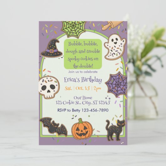 Bubble Bubble Dough Trouble, Cookie Birthday 招待状 (スタンド正面)