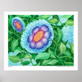 Bubble Flower Art Poster ポスター (正面)