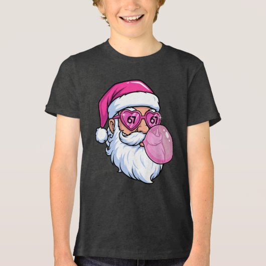 Bubble Gum 6 7 Santa Christmas  トライブレンドＴシャツ (正面)
