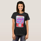 Bubble Gum Machine Gumball Machine Rainbow ON BACK Tシャツ (正面フル)