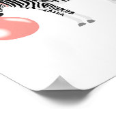 Bubble Gum Zebra Blowing Bubble ポスター (角)