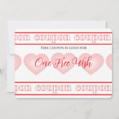Bubble Heart Coupon Valentine Card 招待状 (裏面)