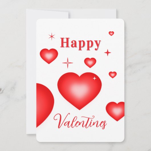 Bubble Heart Coupon Valentine Card 招待状 (正面)