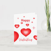 Bubble Heart Coupon Valentine Card 招待状 (正面)
