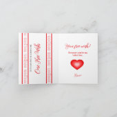 Bubble Heart Coupon Valentine Card 招待状 (内部)
