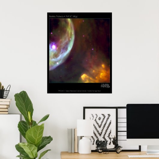 Bubble Nebula - NGC 7635 Hubble Telescope ポスター (ホームオフィス)