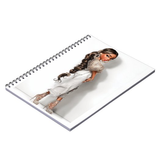Bubble Ponytail Spiral Photo Notebook ノートブック (左側)
