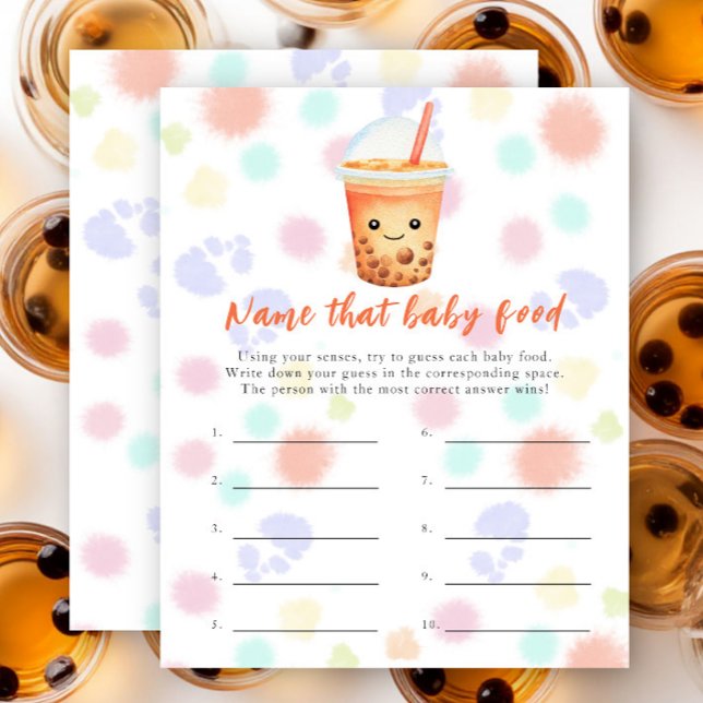 Bubble Tea baby shower - Name that baby food (クリエイターアップロード済み)