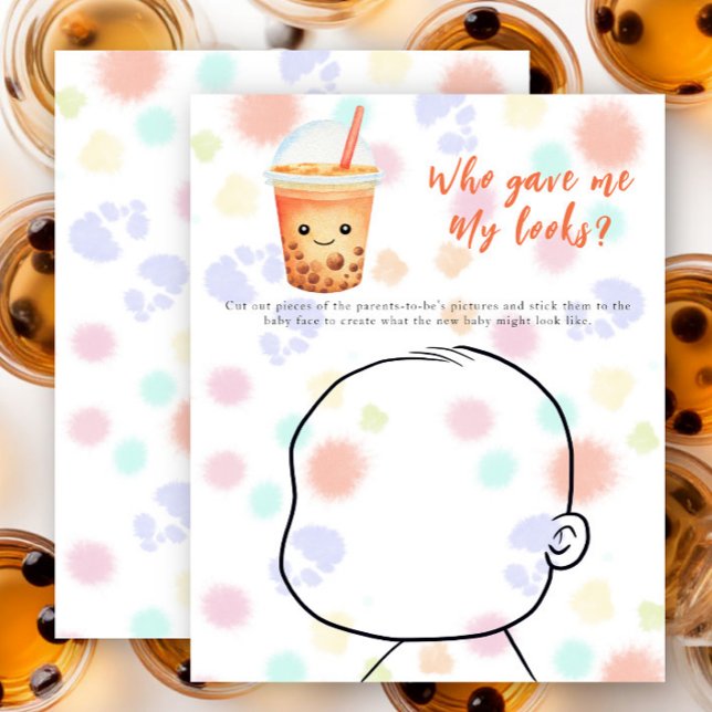 Bubble tea baby shower - Who gave me My looks? (クリエイターアップロード済み)