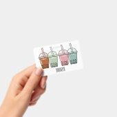 Bubble tea cartoon illustration バッジ (手持ち)