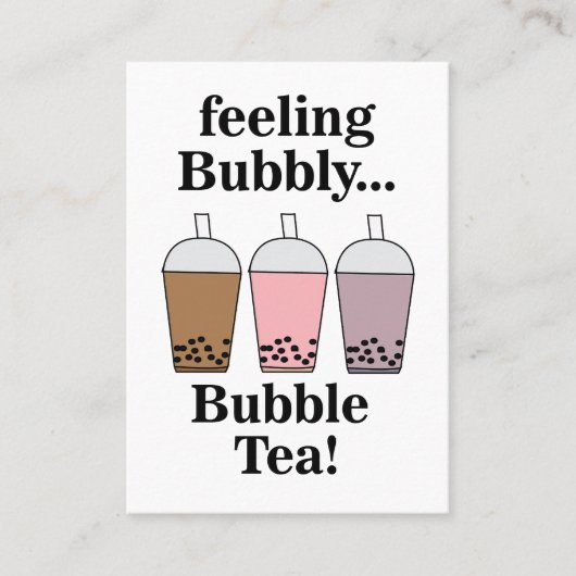 Bubble Tea Drink Cafe 名刺 (正面)