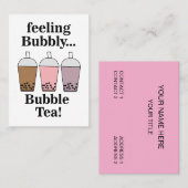 Bubble Tea Drink Cafe 名刺 (正面/裏面)