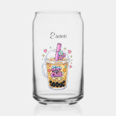 bubble tea elegance whimsical aesthetic custome  ガラス缶 (正面)
