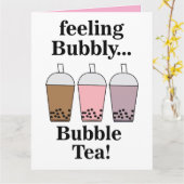 Bubble Tea Funny  カード (黄色い花)