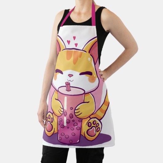 Bubble Tea Kitty エプロン (インサイチュ)