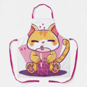 Bubble Tea Kitty エプロン (正面)